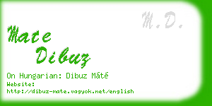 mate dibuz business card