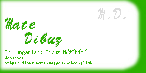mate dibuz business card